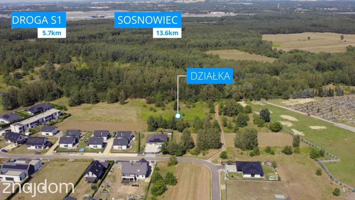 Działka budowlana Jaworzno ul. Lawendowa 1401m2 - zdjęcie 4