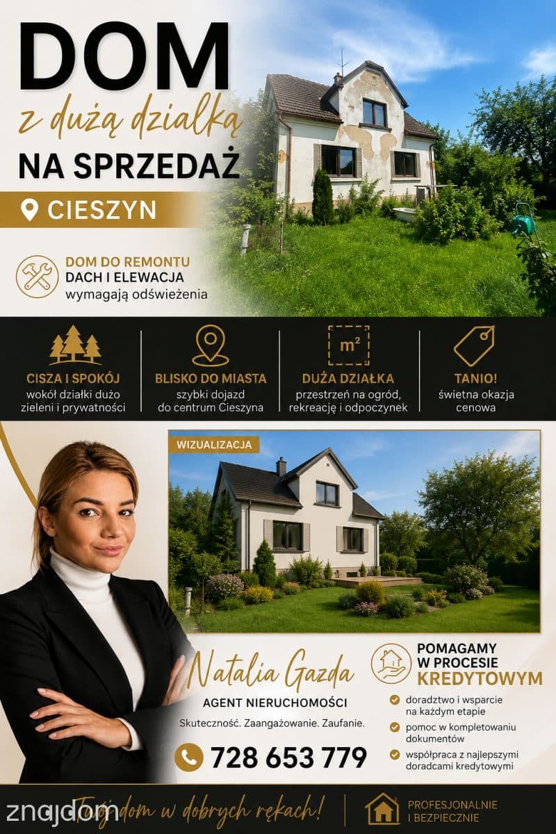 Duża działka i dom z potencjałem