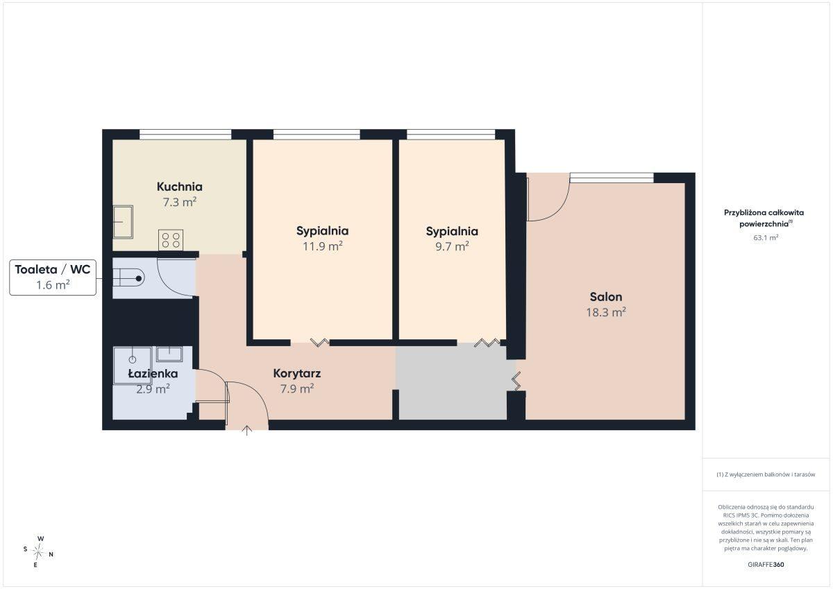 Tu nikt nie zasłoni Ci widoku! 3 pokoje, 64 m² - zdjęcie 17