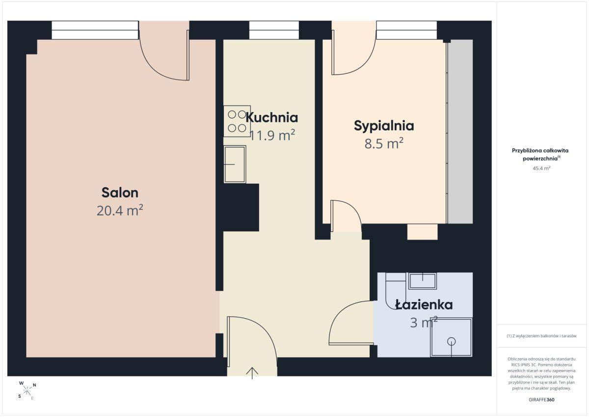 Bardzo dobry stan - 2 pokoje, dwa balkony, - zdjęcie 8