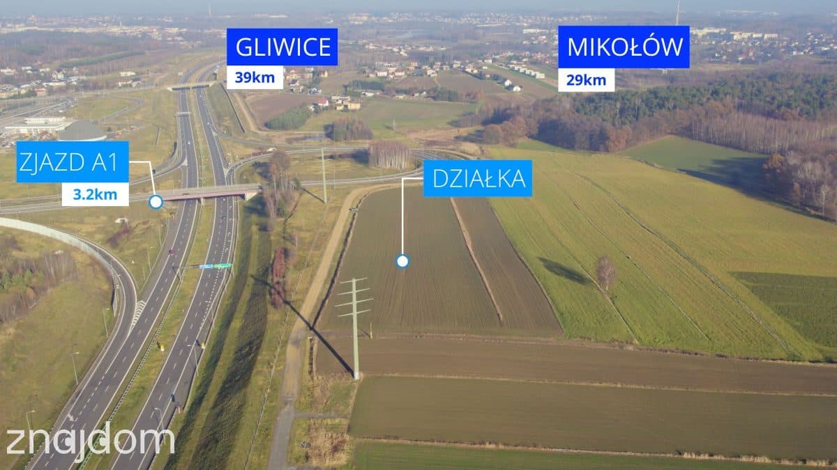 NOWA CENA! Duża działka przy zjeździe z A1 - zdjęcie 7