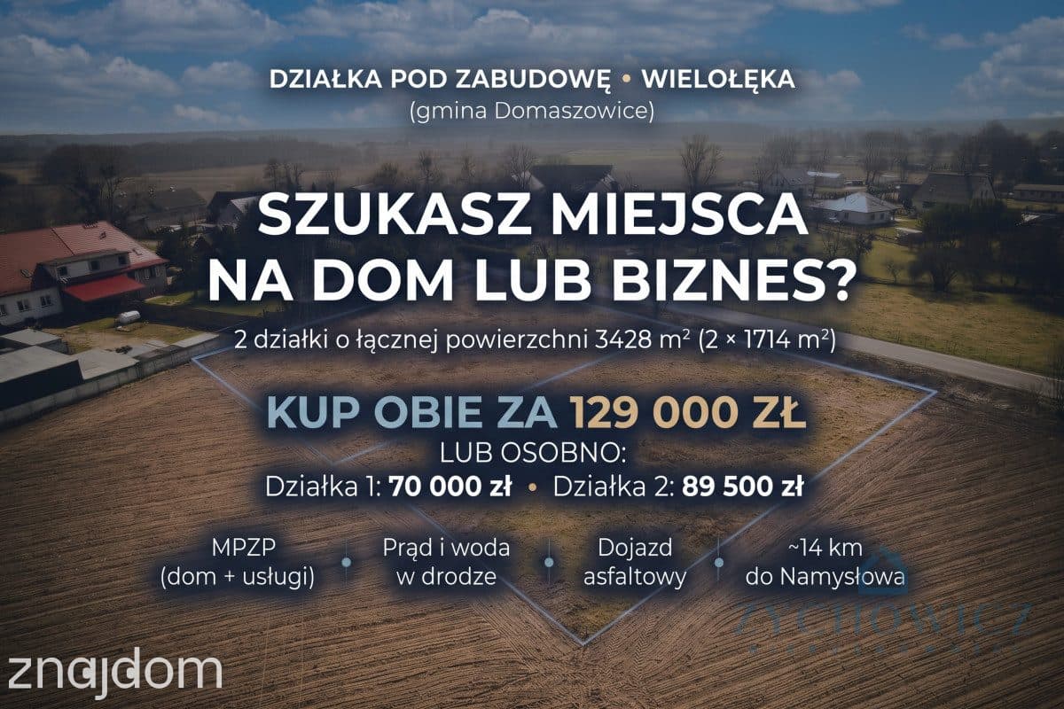 Tu możesz zbudować swój dom– działka ponad 1700 m²